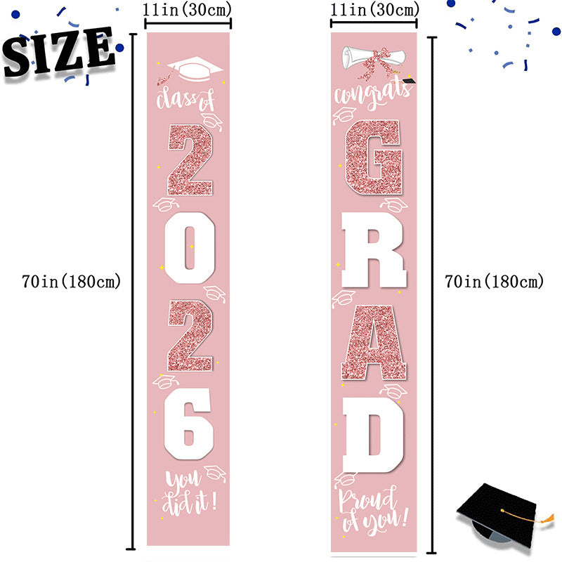 Graduation Banner Set – Easy Outdoor Decoration for Porch or Door