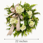 Faux Hydrangea Door Wreath