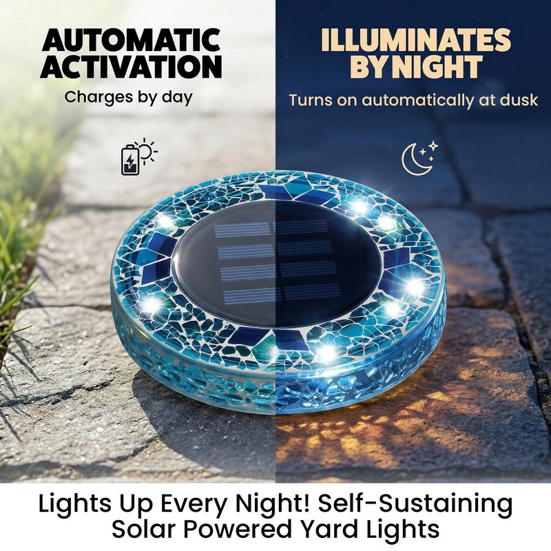 Solar Mosaic Ground Lights