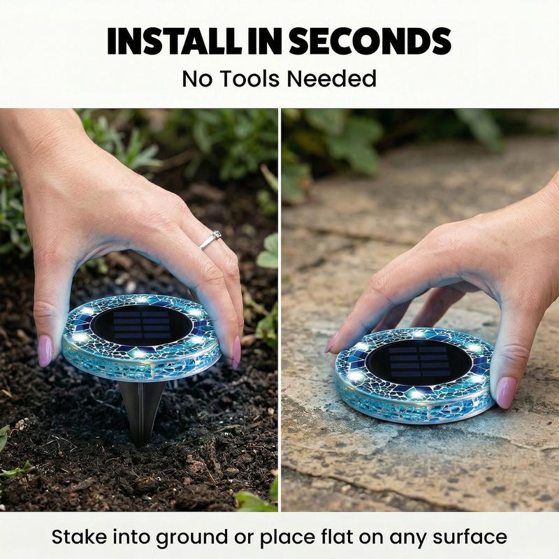 Solar Mosaic Ground Lights